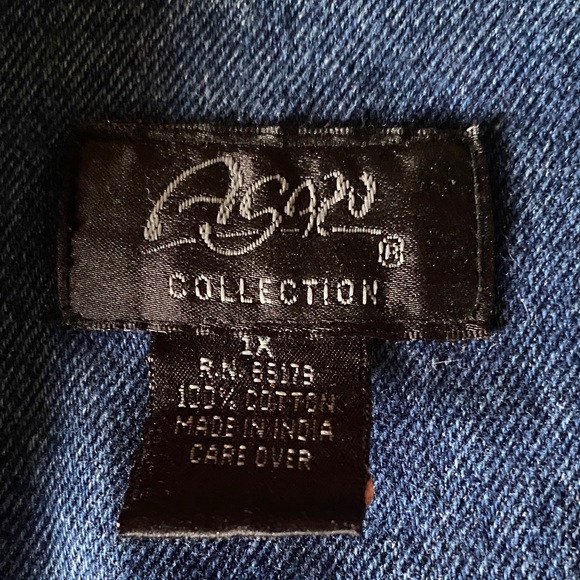 Agapo Dark Blue Denim Jacket with Gold Button - Picture 2 of 5